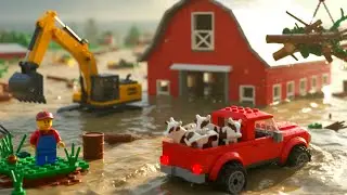 LEGO City Construction: Repairing the Farm Barn After a Devastating Flood 🌊
