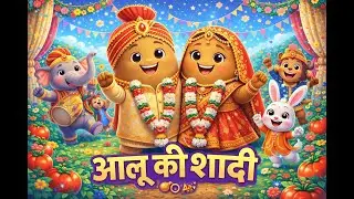 Aloo Ki Shaadi 🥔💍 | आलू की शादी 🥔💍 | Funny Wedding Song for Kids | Cartoon Song