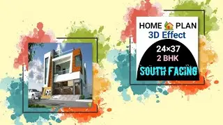 3D Effect 24&times;37 South Facing 888 Sqft 2BHK Home Plan In Tamil