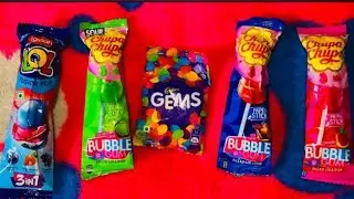 ASMR Most Popular Candys / some lots of colorful rainbow lollipop candy / unpacking chocolate eat