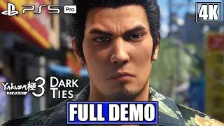 YAKUZA KIWAMI 3 & DARK TIES DEMO Gameplay Walkthrough FULL GAME [4K 60FPS PS5 PRO] - No Commentary
