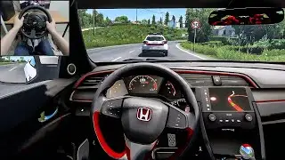 Euro Truck Simulator 2 - Honda Civic Type R [Steering wheel gameplay]
