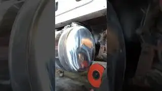 Big rig tank polishing. #metalpolishing #metalfinishing #detailing #bigrigs #metalpolish #sanding