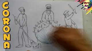 Corona Virus Awareness Drawing Idea | Stay at Home, Be Safe | করোনা ভাইরাস চিত্রাঙ্কন
