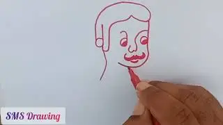 How to draw a father with the word dad l dad drawing from words | SMS Drawing