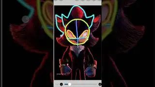 How to Draw Shadow 🖤🔥 front profile from Sonic the hedgehog 3 movie🍿#shorts#shadow#sonic#howto#draw