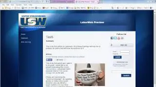 Laborweb Training - 08 Preview and Publish an Article