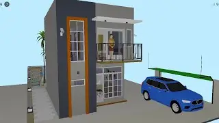 Two storey house idea with swimming pool #floorplancreator #3dhouse 