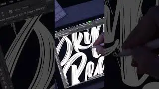 Photoshop Lettering design on the iPad Pro