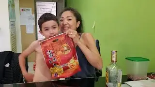Trying Rou Gan!| Chinese processed dried pork jerky slice! | dried meat bacon!