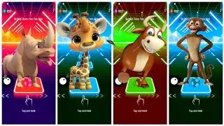 funny cow 🆚️ funny Giraffe 🆚️ funny cow funny Monkey tiles hop edm rush 🎮