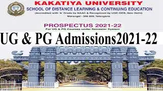 Kakatiya University Open Degree Admissions 2020-2021 |SDLCEKU PG,UG, Notification|Distance Education