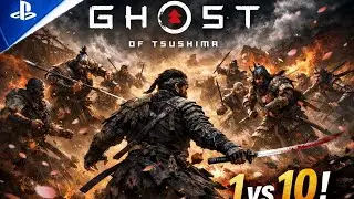 1 vs 10 insane fight | Ghost of Tsushima 4K Ps5