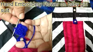 Hand Embroidery Flower on baby girl suit by Mr Tailor Master