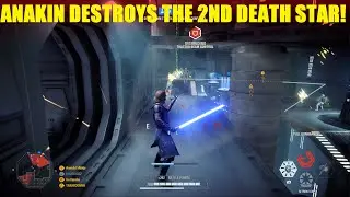Star Wars Battlefront 2 - Anakin Skywalker destroys the second Death Star! WE WON AFTER WE LOST!🤣