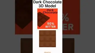 Dark Chocolate 3D Model #shorts