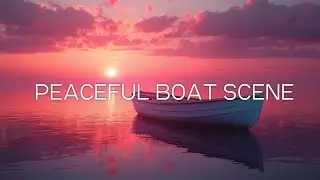 Lofi Radio for Sleep and Meditation - Pink Sunset Boat Scene | Relaxing Hip Hop Beats