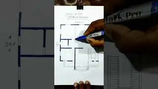 30&times;32 building drawing || 960 sqft house design || 3bed room house plan || floor plan || drawing