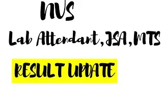 NVS Lab Attendant,JSA,MTS result update 🤦🏻&zwj;♂️😭 #nvs #nvslabattendant #nvsrecruitment