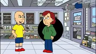 Caillou makes a biggest tunnel in 7 11 and gets grounded