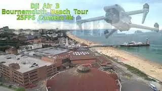 Bournemouth Beach and Tour DJi Air 3 25FPS Camera 4k
