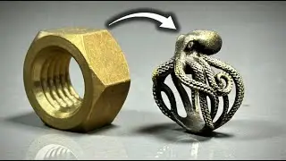 I TURN A HEX NUT INTO AN OCTOPUS RING - DIY JEWELRY