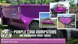 Dumpster Rental New Braunfels TX - Purple Cow Dumpsters - 830-730-3305
