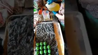Making Easter Egg bath bombs