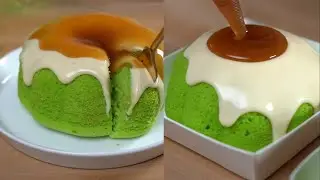 EKONOMIS TANPA WIPPY CREAM & CREAM CHEESE! SALTED CARAMEL PANDAN LAVA CAKE