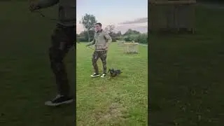 Bartosz and Kross-Hunter z Czarnej Ciemiegi training for the show ring
