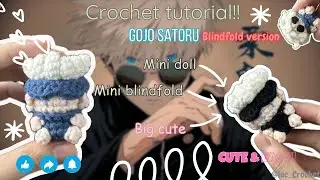 Crochet Gojo Satoru Amigurumi 🔵 😎 | EASY Blindfold Gojo Tutorial (Jujutsu Kaisen) | Lac Crochet🧶