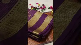 Pure Crepe Mysore Silk Saree in Self Dark Wine Color with Stripes |  120 GSM | +91 9148735430