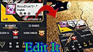 Free Fire Profile Editing Like Broken Glass || FREE FIRE PROFILE EDITING BUY PIXELLAB