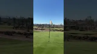 Hole 16 at Assoufid Golf course with Atlas mountain on a background, Marrakech, Marocco #golf