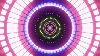 Party Light Circles Bright Disco Lights Video Colorful Flashing Neon Background Dance Circle