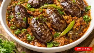 Bharwa Baingan 🍆 | Famous Desi Stuffed Brinjal Recipe | Learn Cooking with Arshia.
