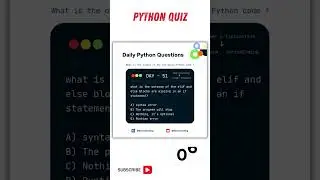 Python Coding Challenge Day - 51 | What is the output of the following Python Code?  