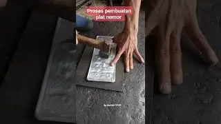 Begini cara dan proses pembuatan plat nomor kendaraan #trending #mekanik #shorts