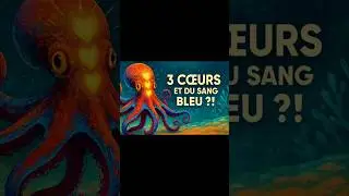 3 c&oelig;urs et du sang BLEU ?! Le secret des pieuvres #Pieuvre#Oc&eacute;an#Insolite #Curiosit&eacute; #Nature #Shorts