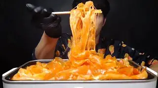 오떡 + 중국당면 + 모짜렐라 치즈 범벅 ! ASMR, Extra-Wide NOODLE TTEOKBOKKI, Mukbang, Eating Show !