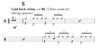 A slow jazz drum chart - &ldquo;Slip and Slide&rdquo; - PLAY ALONG