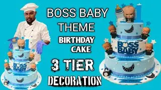 Boss Baby Theme Birthday Cake 🎂 | 3 Tier Cake Decoration | Trending Cake Design 2025
