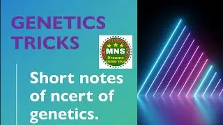 genetics ncert short notes | tricks to learn genetics disorders | mns 2022 final merit list#neet2023