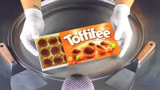 ASMR - Toffifay Caramel & Chocolate Ice Cream Rolls | oddly satisfying fast Ear to Ear Food Triggers