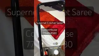 Latest SuperNet Crochet Saree | Cotton House, Hyderabad | 7794868580