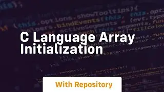 c language array initialization