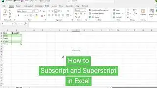 How to Subscript and Superscript in Excel #exceltips #exceltricks #exceltutorial
