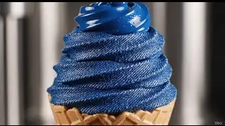 Denim Ice Cream Machines ASMR | Indigo Cream Flow & Button Clicks | Ultra-Real 4K Visuals