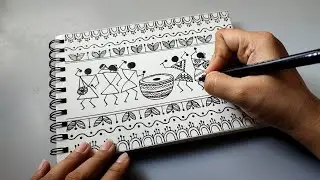 Step by step Warli Art for Beginners | How to draw Warli Art festival | Tribal Art Drawing Tutorial
