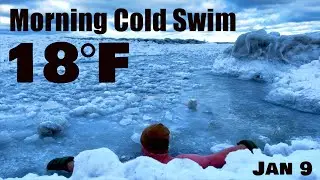 Lake Erie morning cold swim January 9 2025